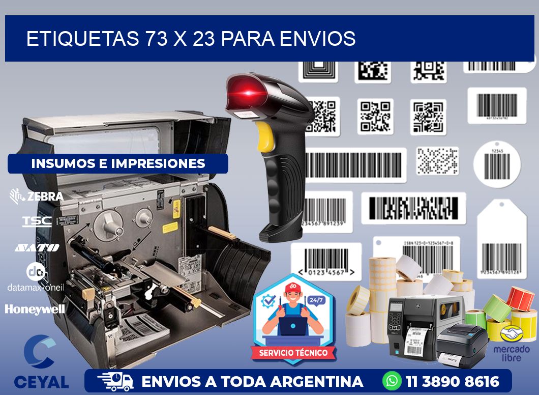 ETIQUETAS 73 x 23 PARA ENVIOS