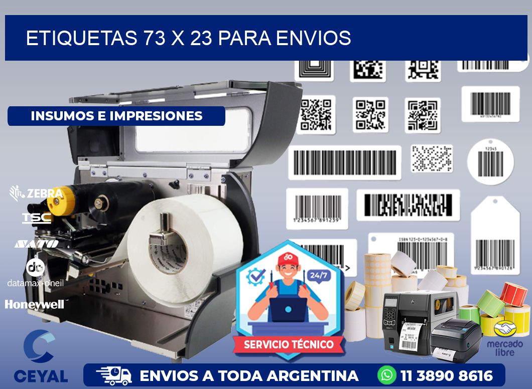 ETIQUETAS 73 x 23 PARA ENVIOS