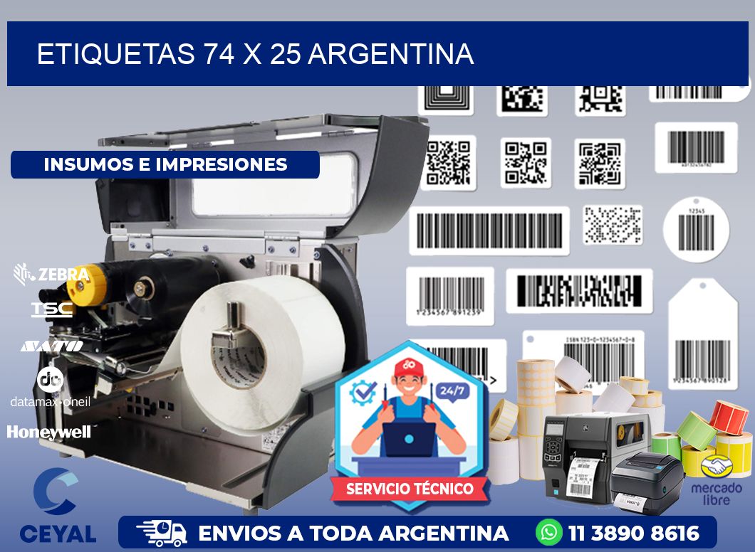 ETIQUETAS 74 x 25 ARGENTINA