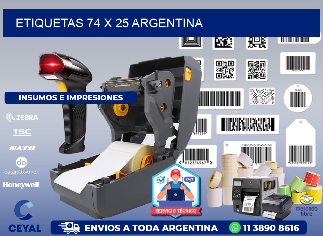ETIQUETAS 74 x 25 ARGENTINA