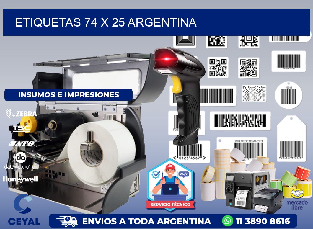 ETIQUETAS 74 x 25 ARGENTINA