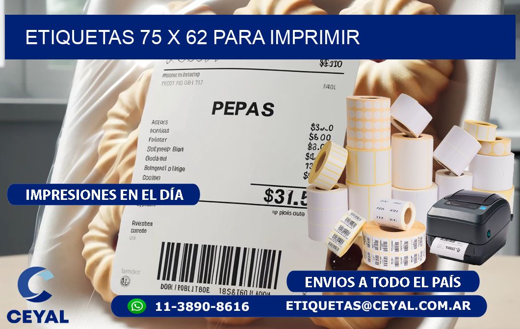 ETIQUETAS 75 x 62 PARA IMPRIMIR