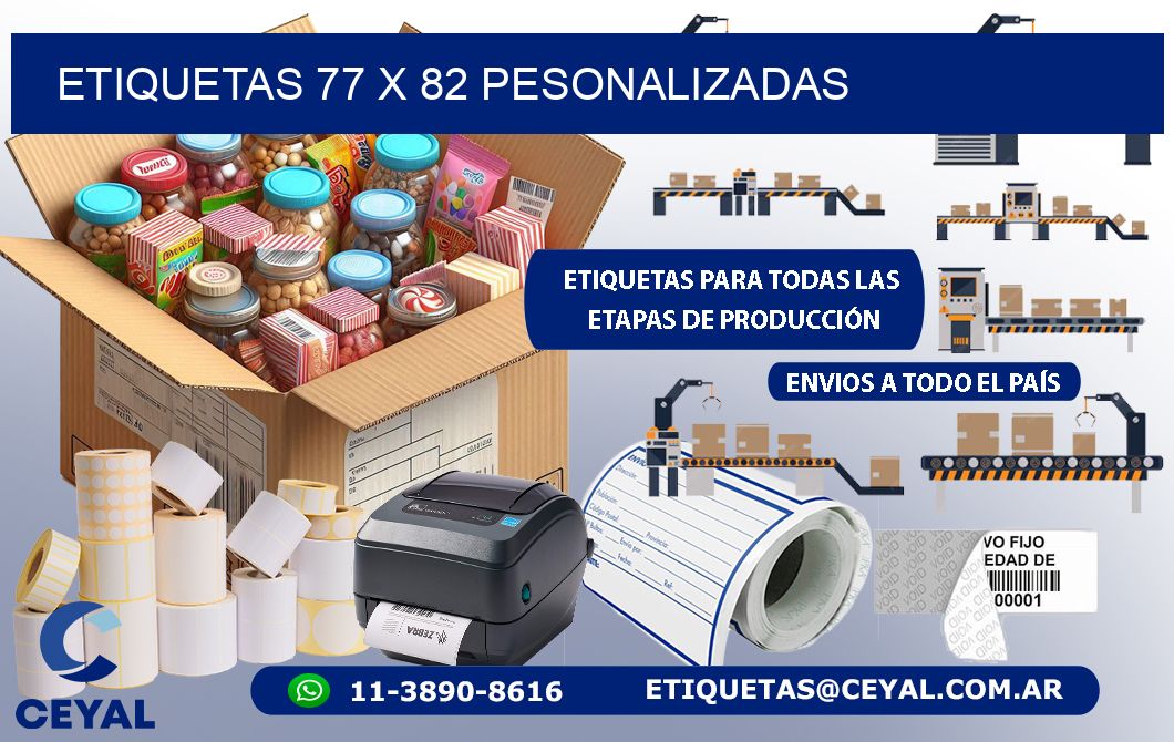 ETIQUETAS 77 x 82 PESONALIZADAS