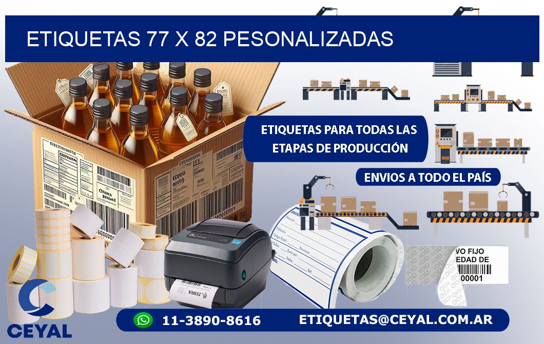 ETIQUETAS 77 x 82 PESONALIZADAS