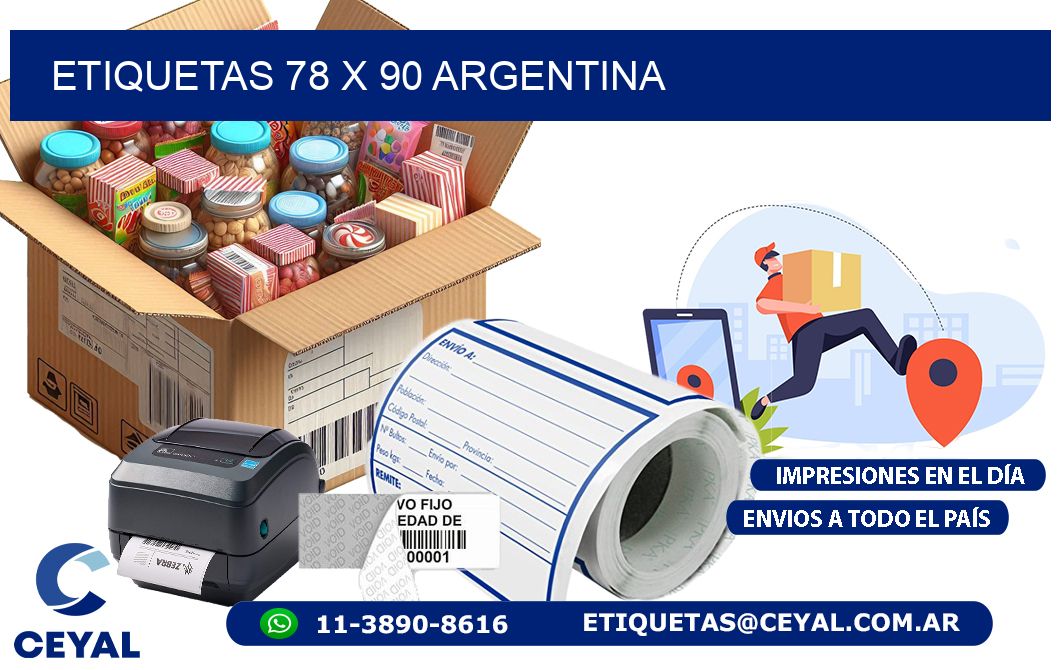 ETIQUETAS 78 x 90 ARGENTINA