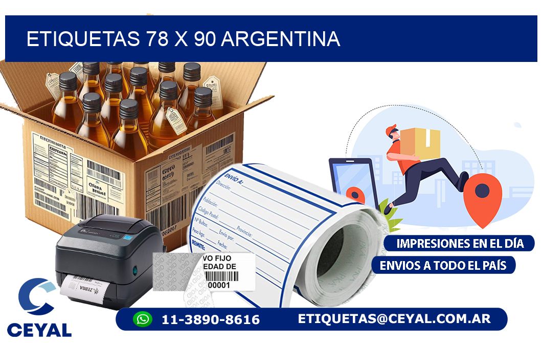 ETIQUETAS 78 x 90 ARGENTINA