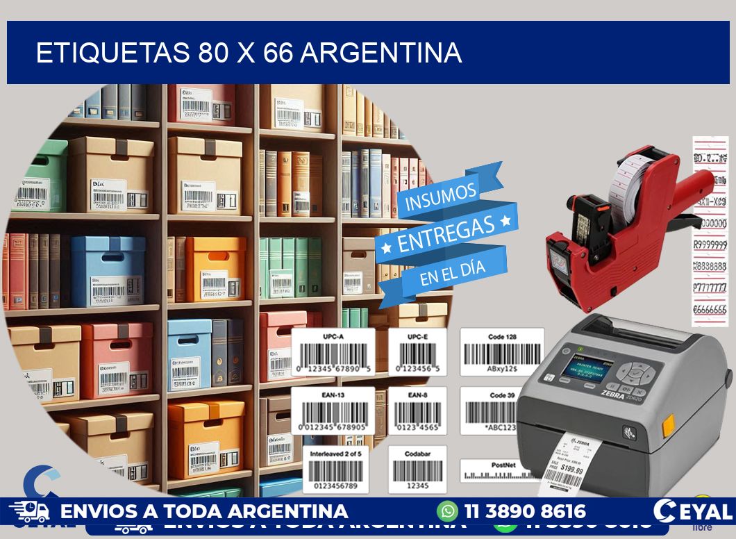 ETIQUETAS 80 x 66 ARGENTINA