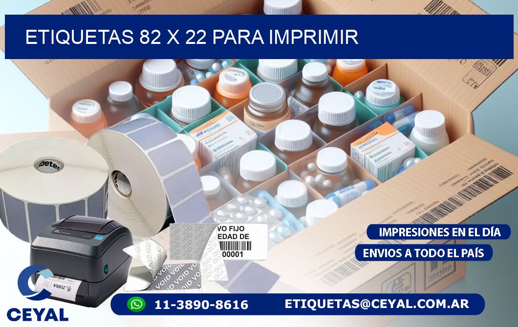ETIQUETAS 82 x 22 PARA IMPRIMIR