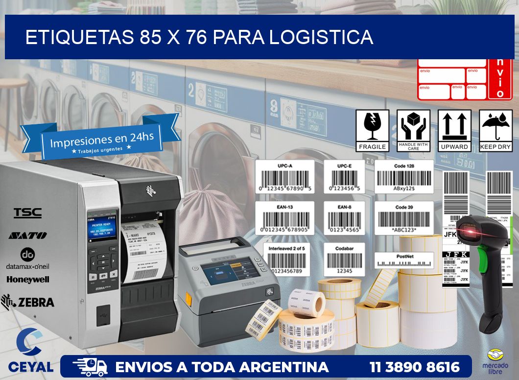 ETIQUETAS 85 x 76 PARA LOGISTICA