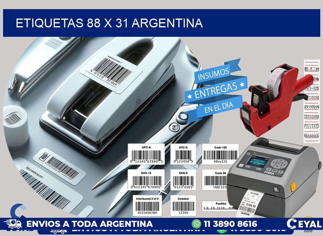 ETIQUETAS 88 x 31 ARGENTINA