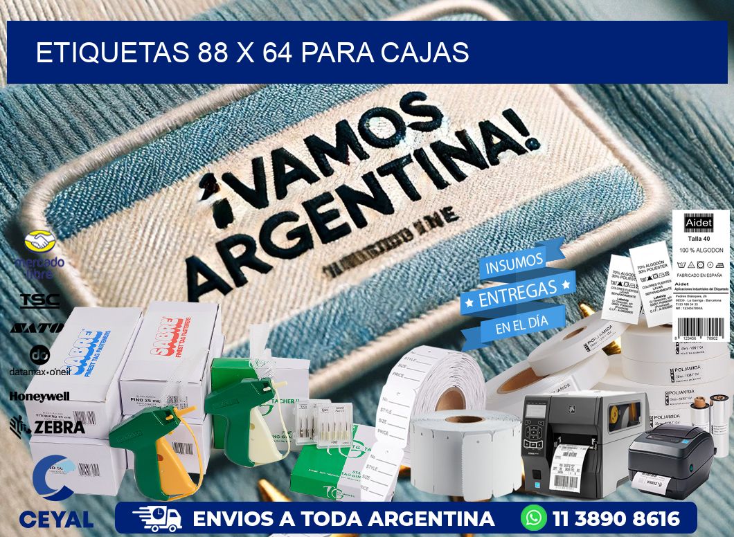 ETIQUETAS 88 x 64 PARA CAJAS