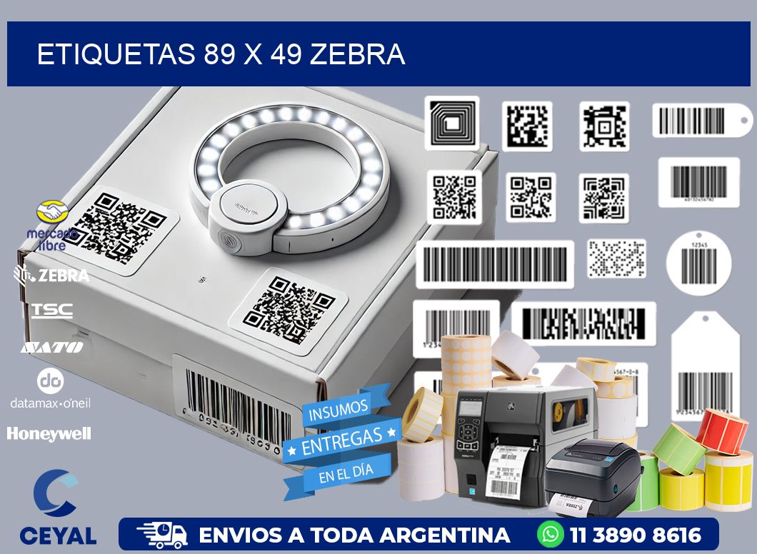 ETIQUETAS 89 x 49 ZEBRA
