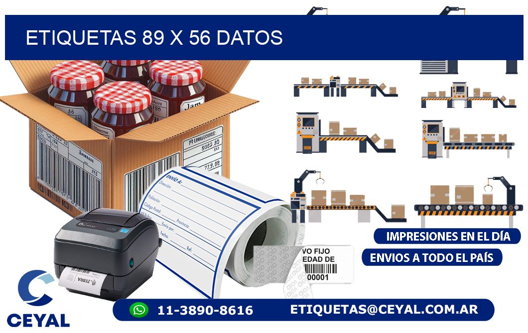 ETIQUETAS 89 x 56 DATOS