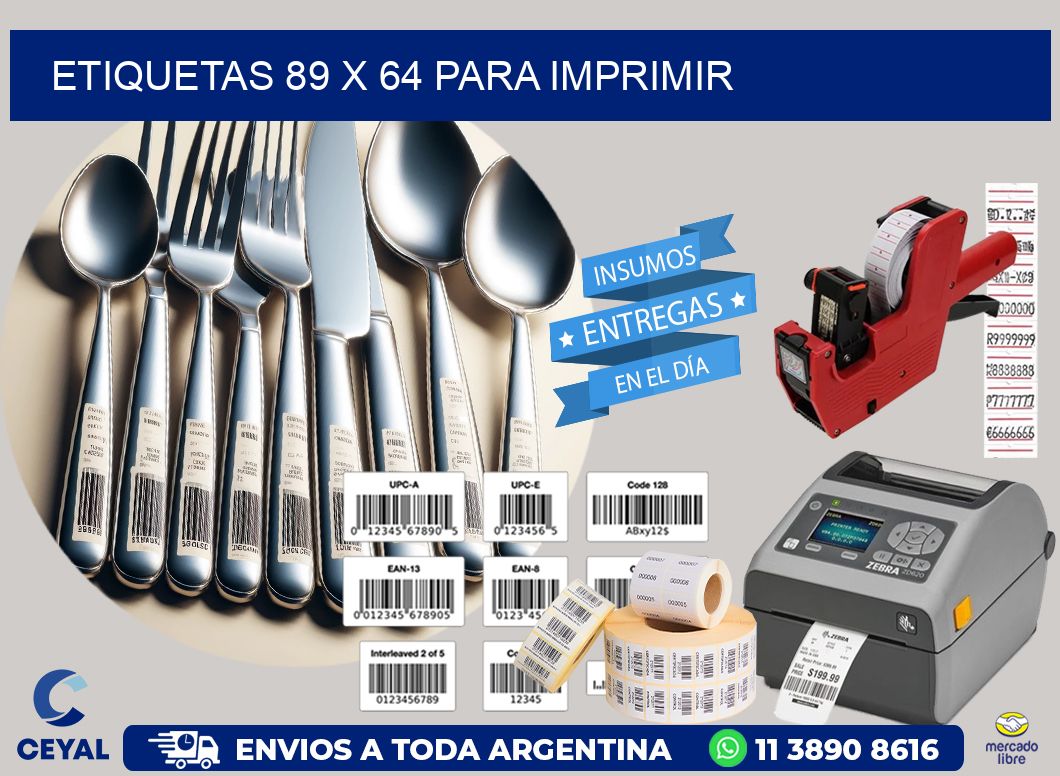 ETIQUETAS 89 x 64 PARA IMPRIMIR