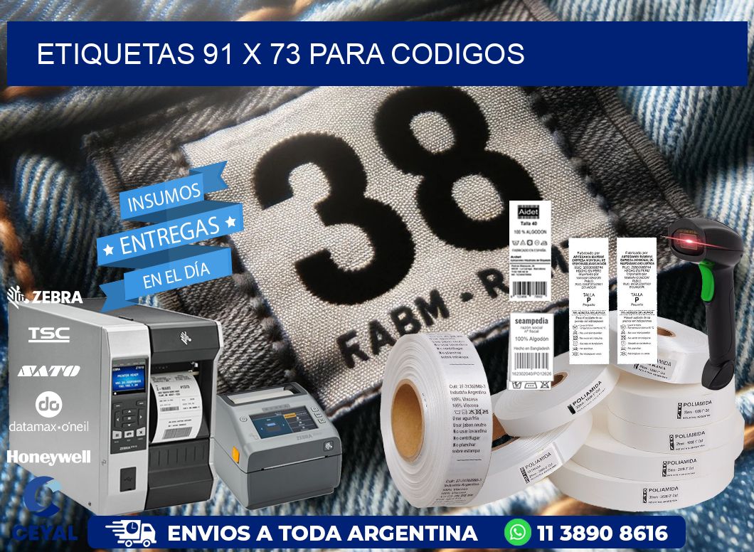 ETIQUETAS 91 x 73 PARA CODIGOS