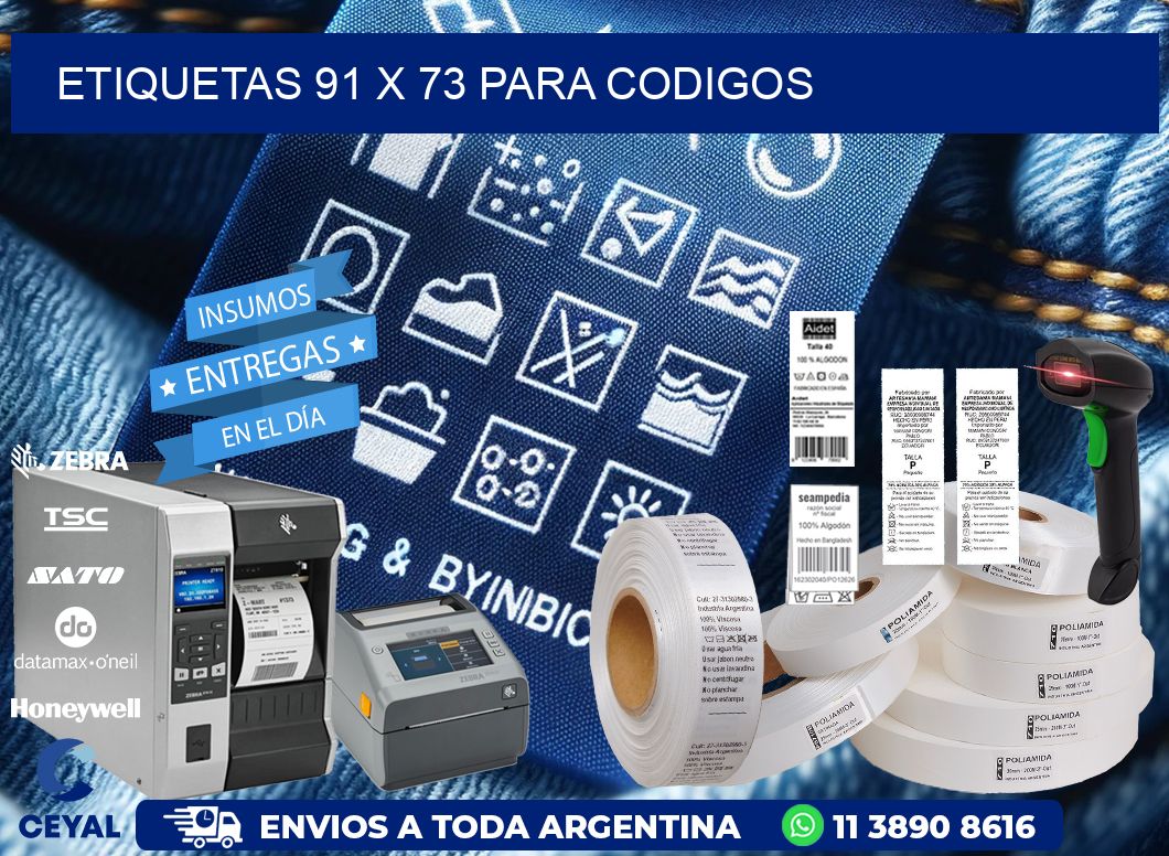 ETIQUETAS 91 x 73 PARA CODIGOS