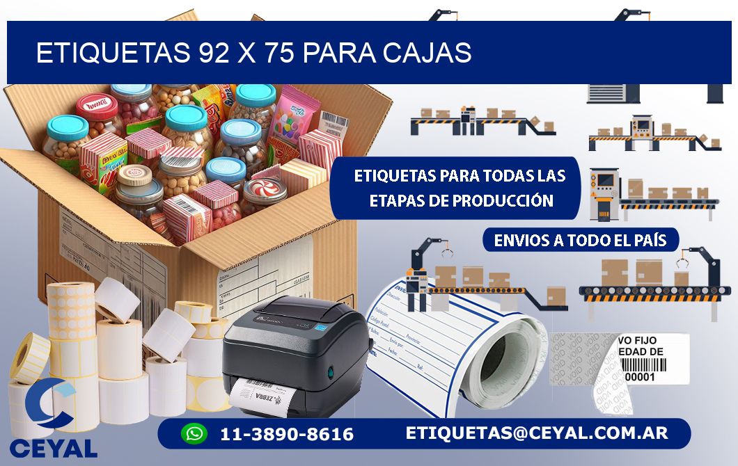 ETIQUETAS 92 x 75 PARA CAJAS
