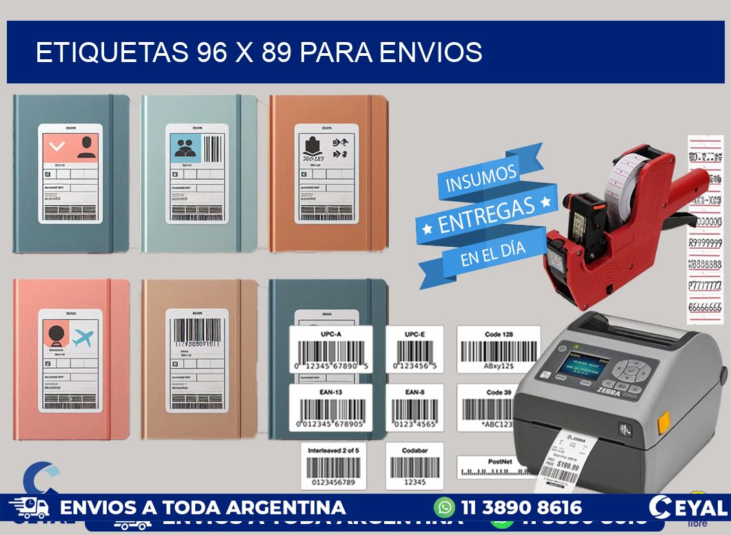 ETIQUETAS 96 x 89 PARA ENVIOS