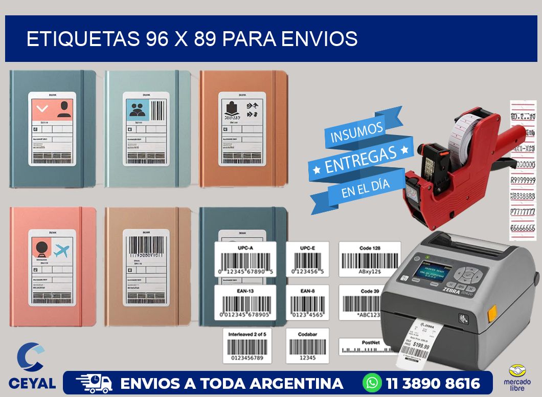 ETIQUETAS 96 x 89 PARA ENVIOS