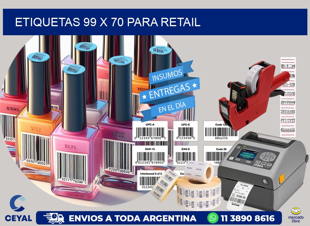 ETIQUETAS 99 x 70 PARA RETAIL