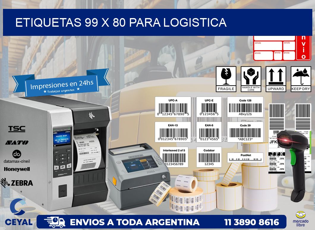 ETIQUETAS 99 x 80 PARA LOGISTICA