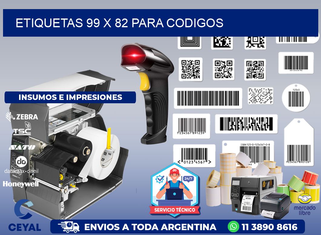 ETIQUETAS 99 x 82 PARA CODIGOS