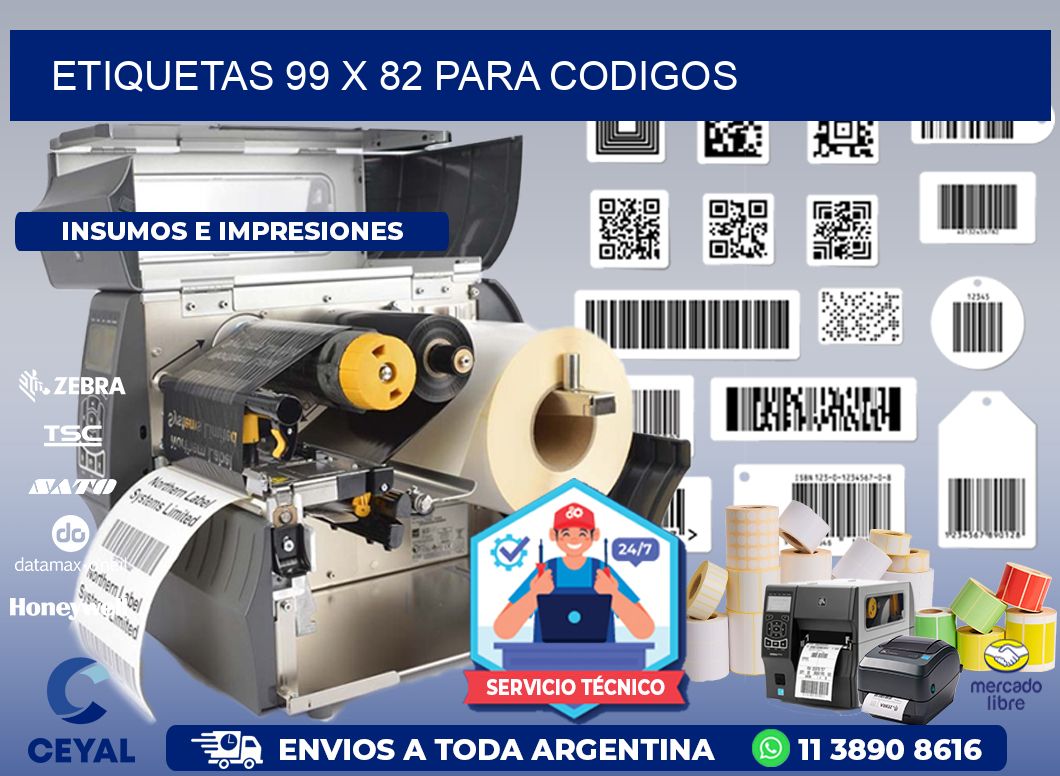 ETIQUETAS 99 x 82 PARA CODIGOS