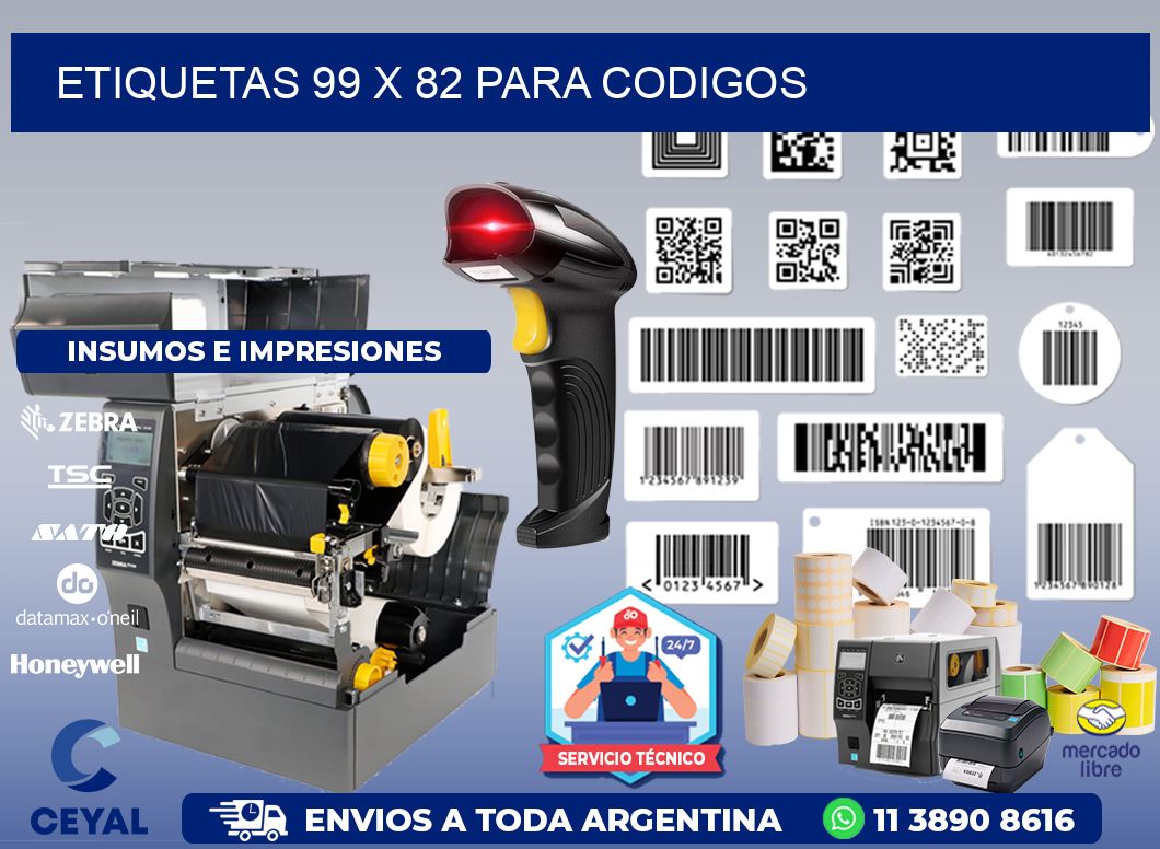 ETIQUETAS 99 x 82 PARA CODIGOS