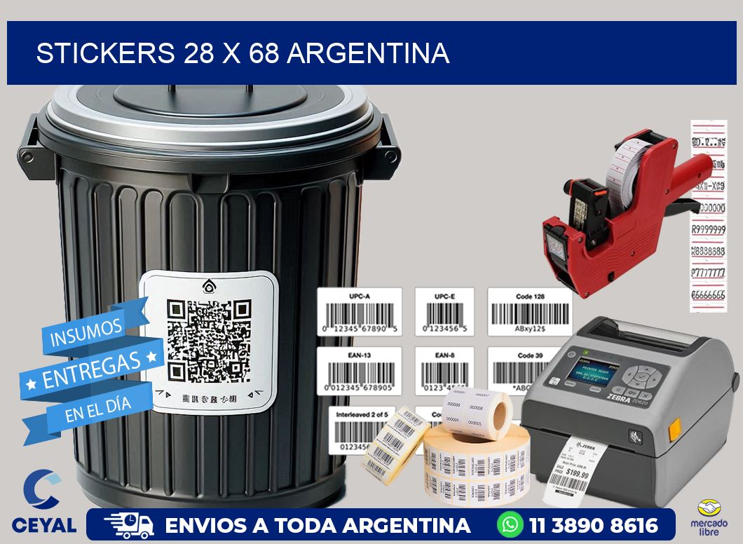 STICKERS 28 x 68 ARGENTINA