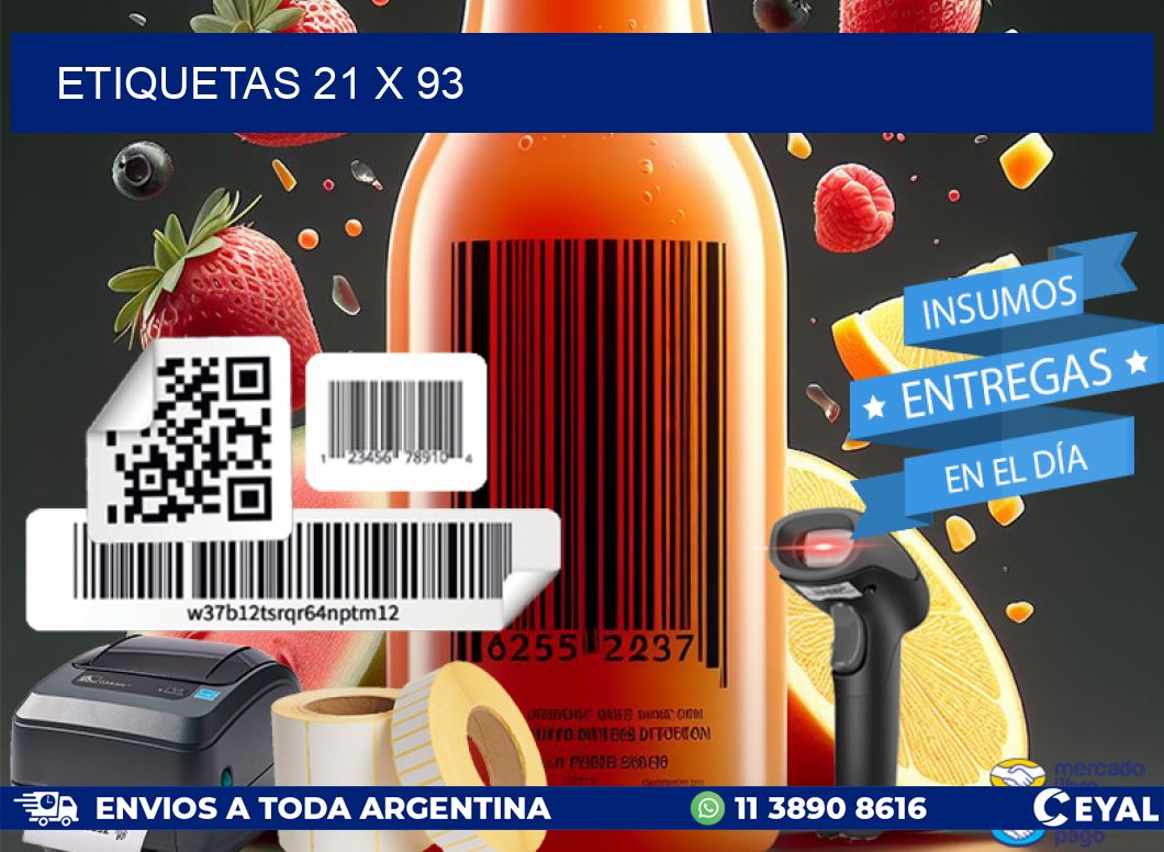 etiquetas 21 x 93