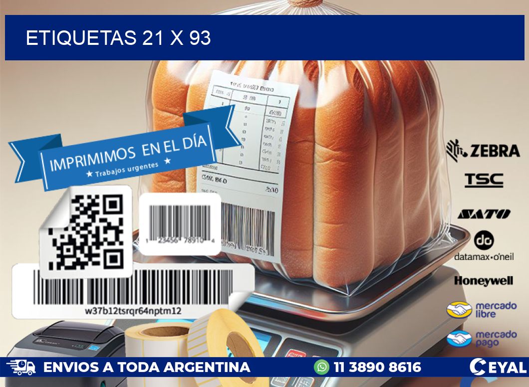 etiquetas 21 x 93