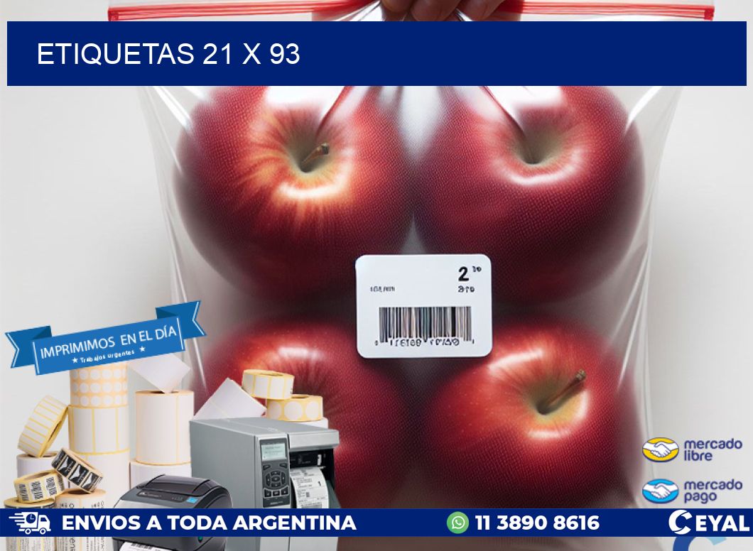 etiquetas 21 x 93