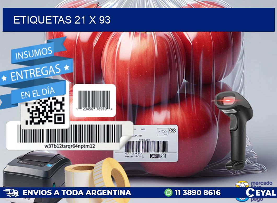 etiquetas 21 x 93