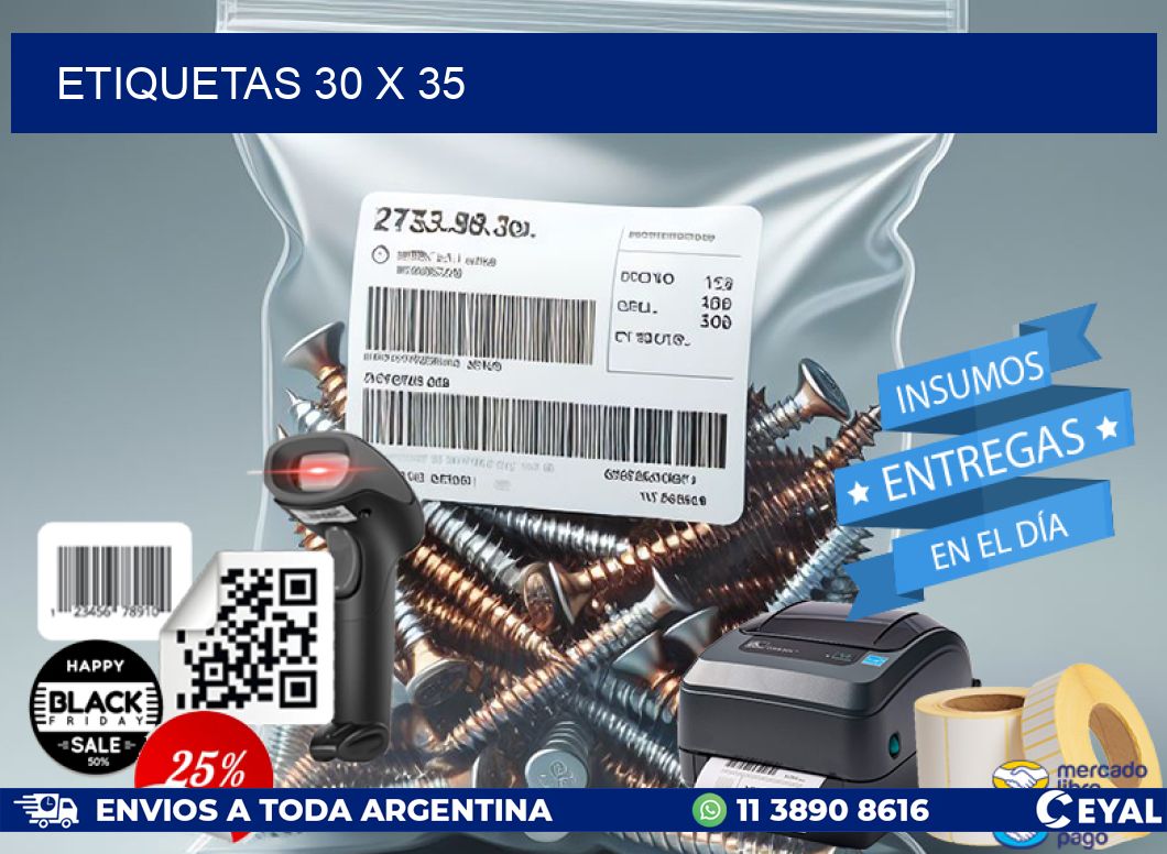 etiquetas 30 x 35