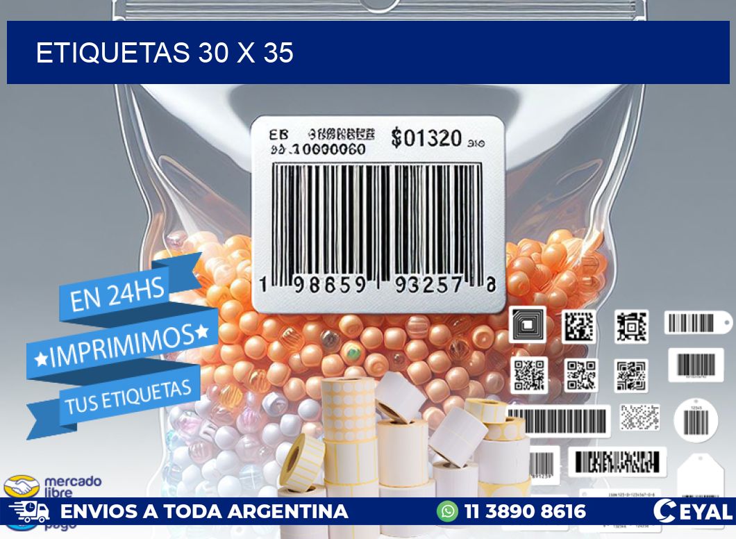 etiquetas 30 x 35