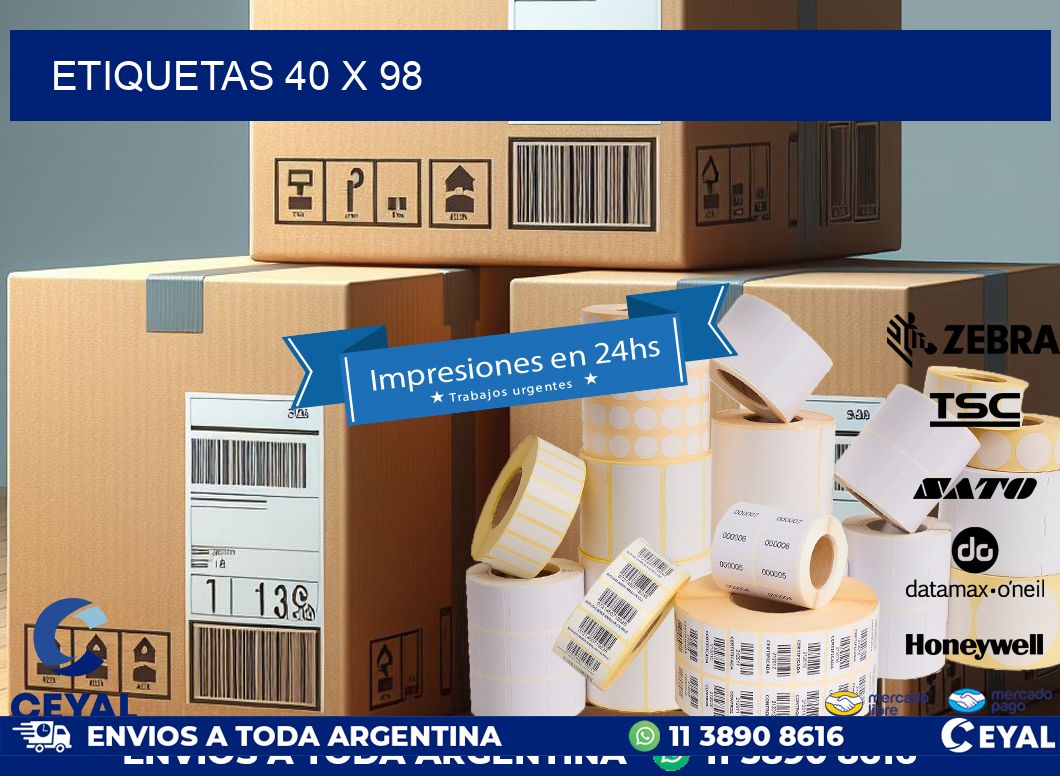 etiquetas 40 x 98