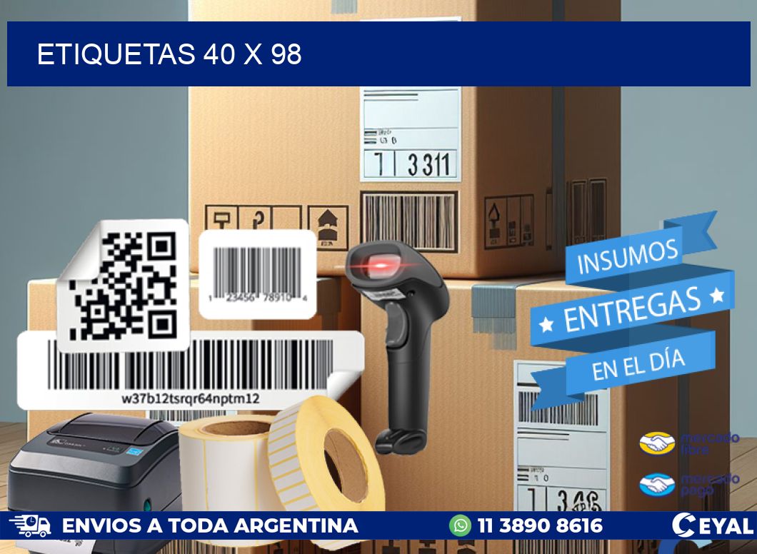 etiquetas 40 x 98