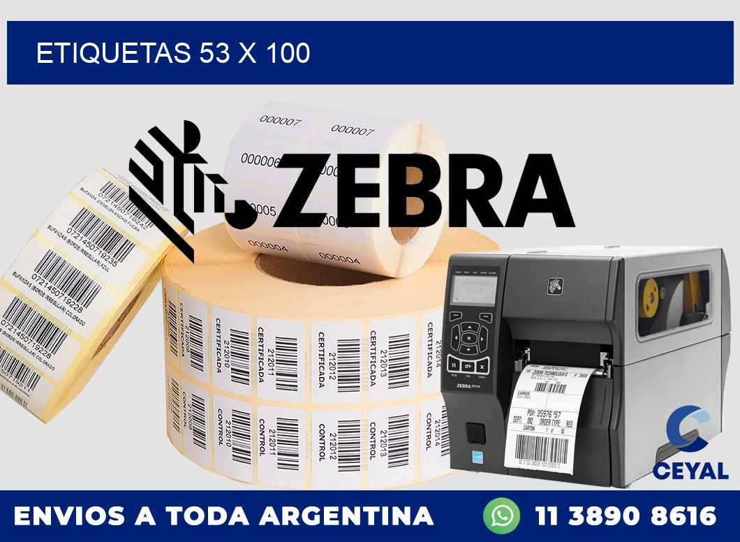 etiquetas 53 x 100