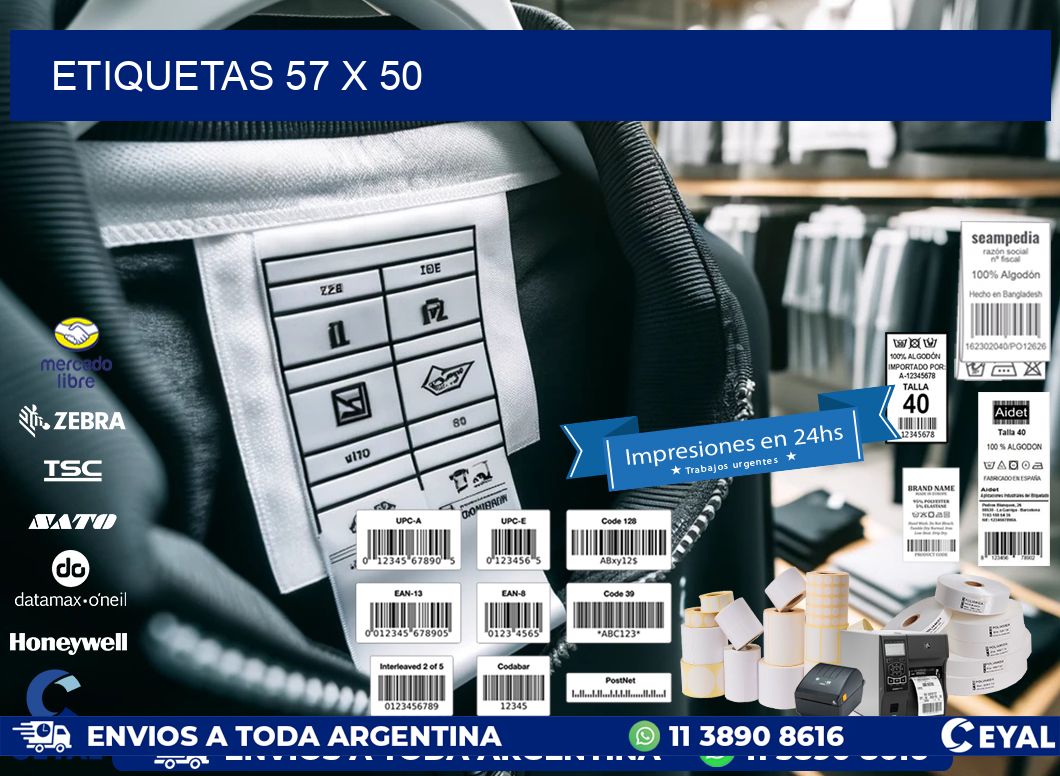 etiquetas 57 x 50