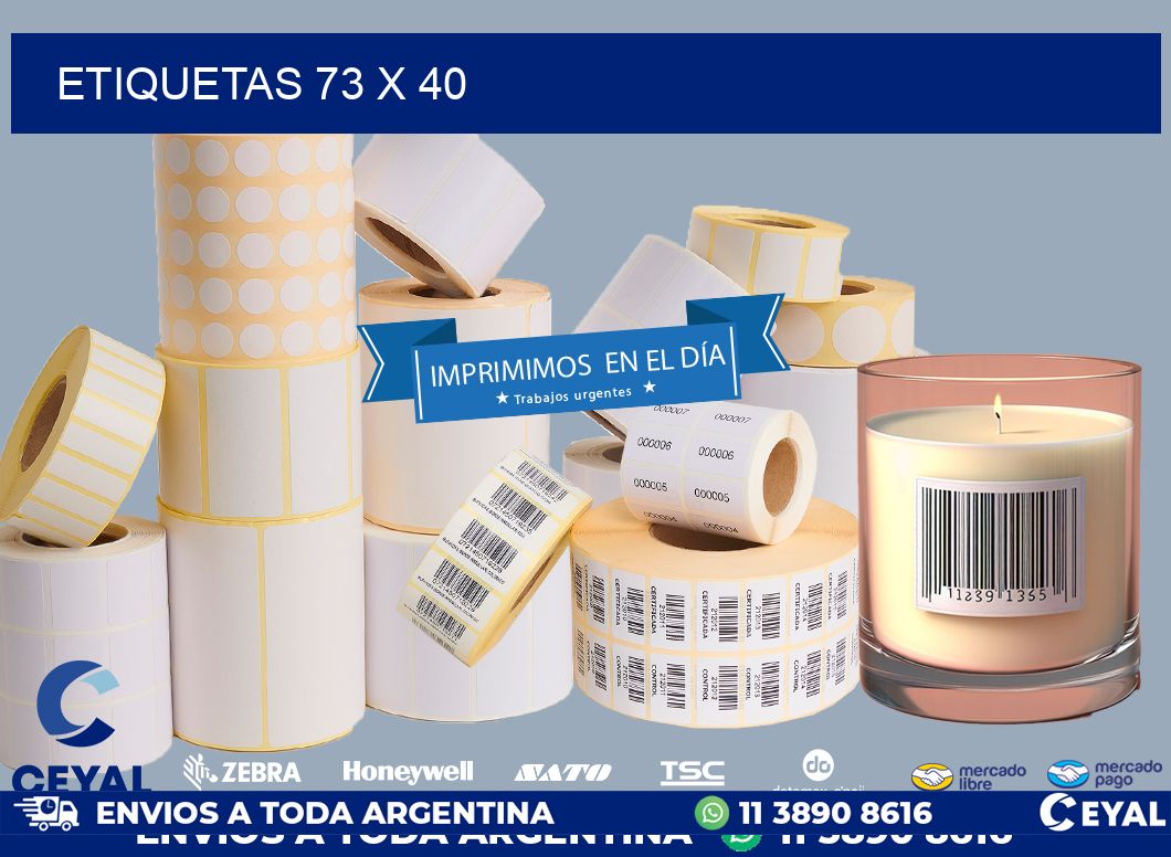 etiquetas 73 x 40