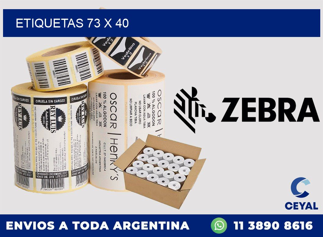 etiquetas 73 x 40