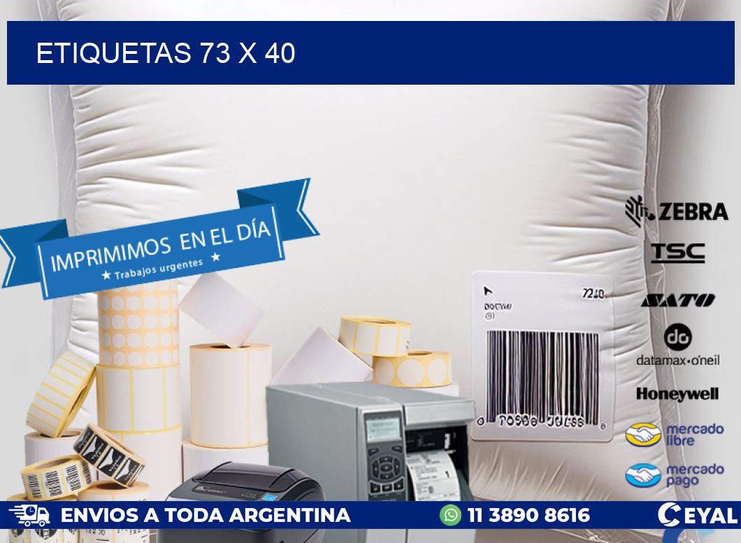 etiquetas 73 x 40