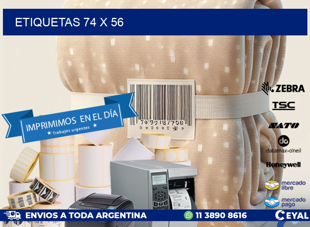 etiquetas 74 x 56