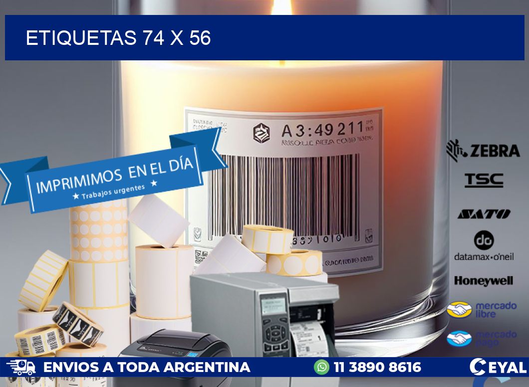etiquetas 74 x 56