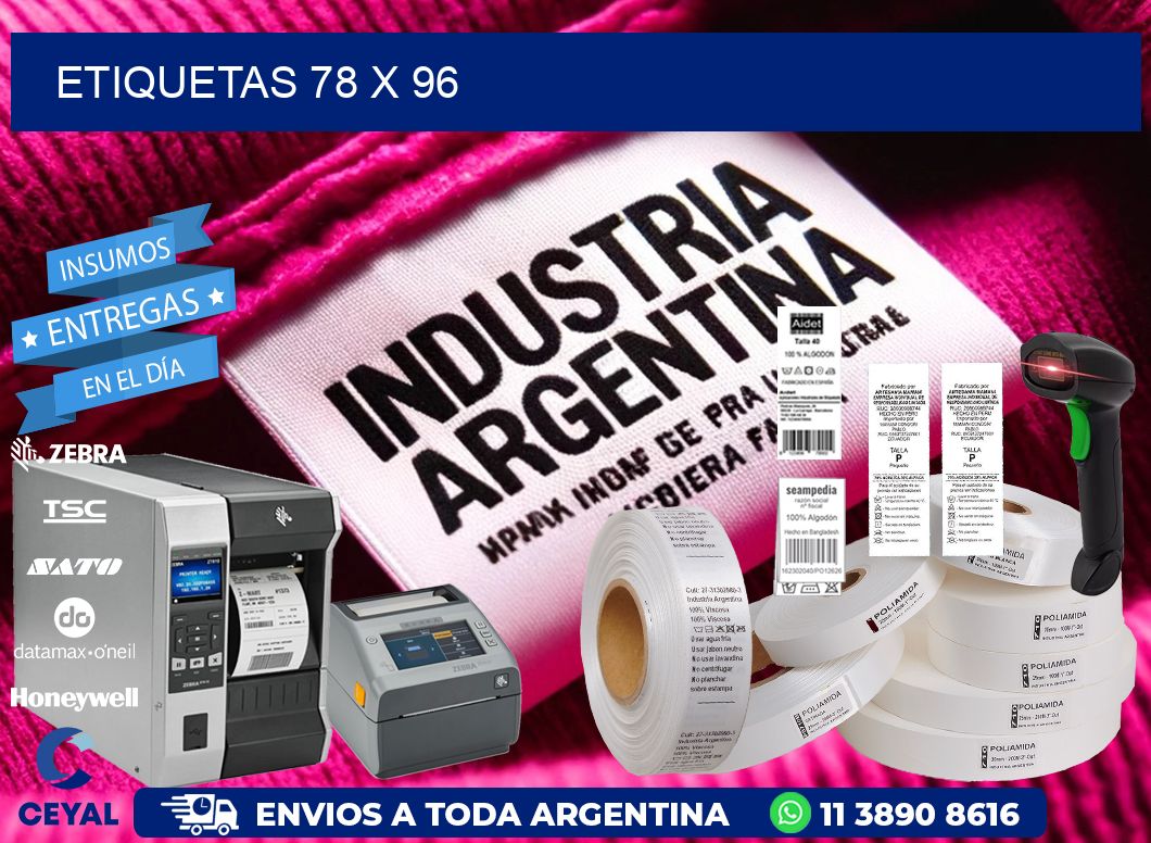 etiquetas 78 x 96