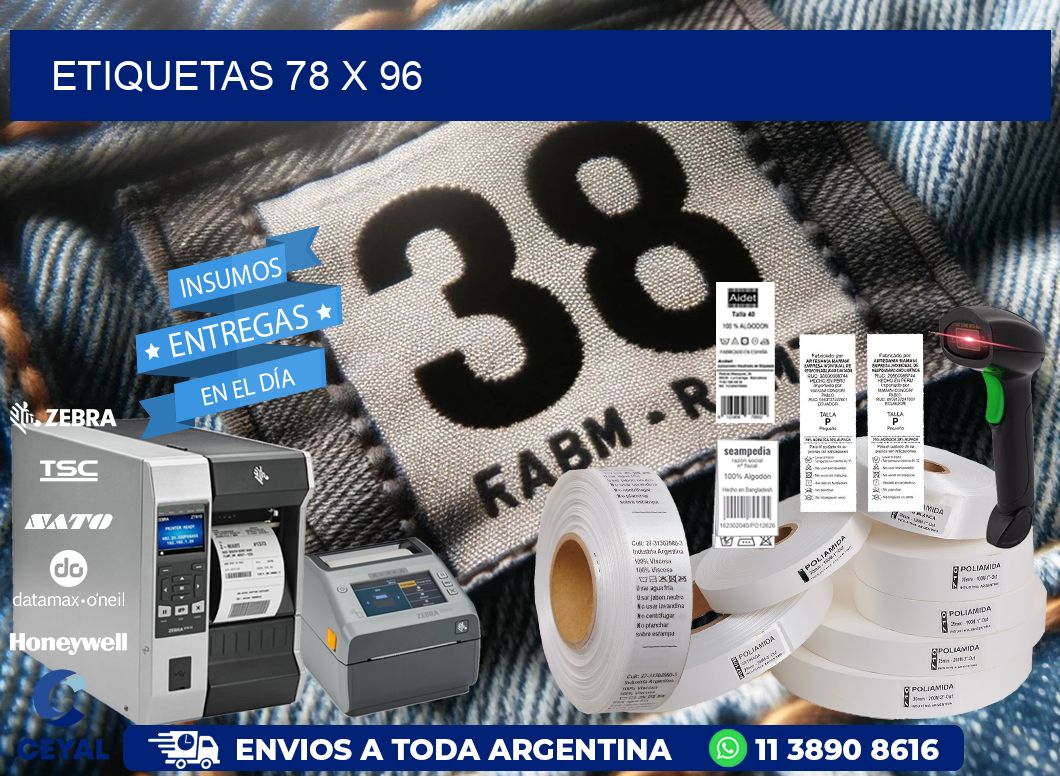 etiquetas 78 x 96