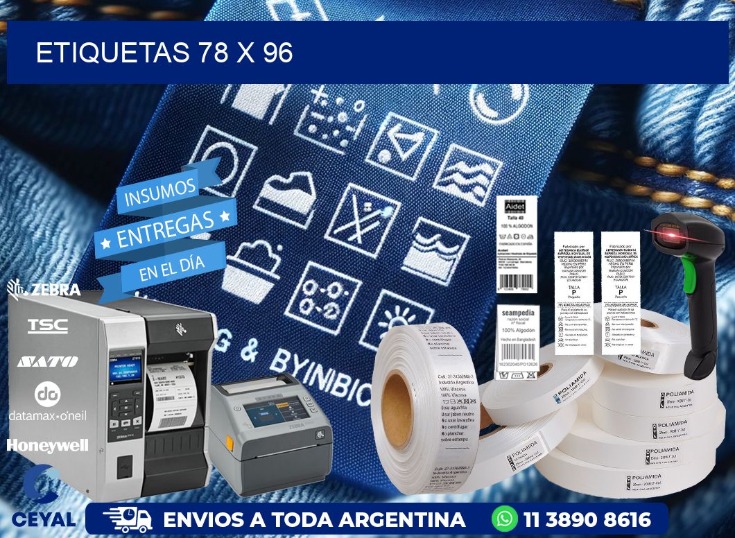 etiquetas 78 x 96