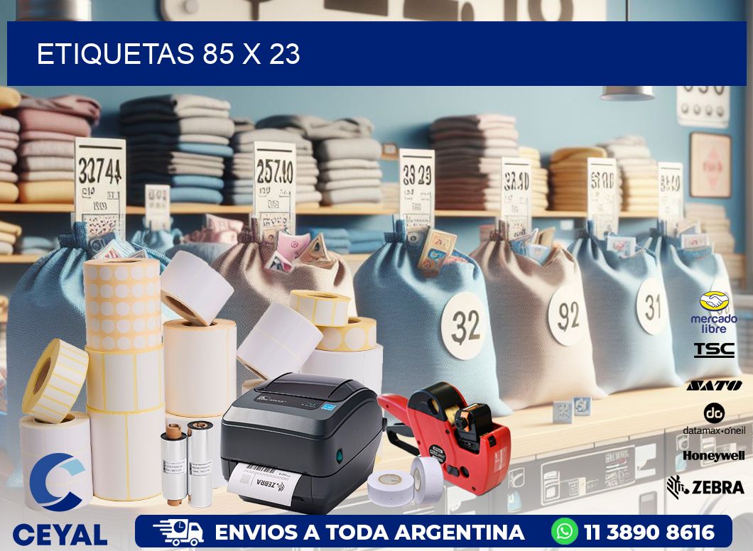 etiquetas 85 x 23