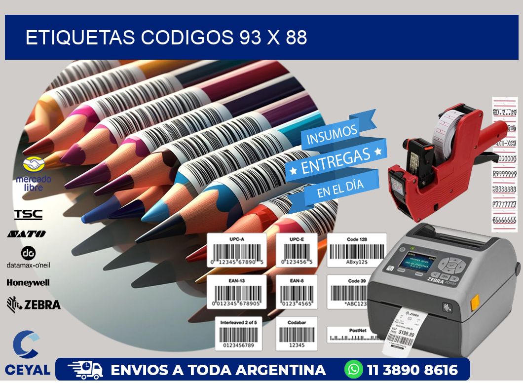etiquetas codigos 93 x 88