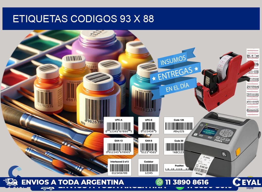 etiquetas codigos 93 x 88